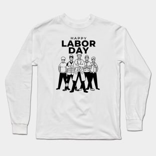 Happy Labor Day Illustration Long Sleeve T-Shirt